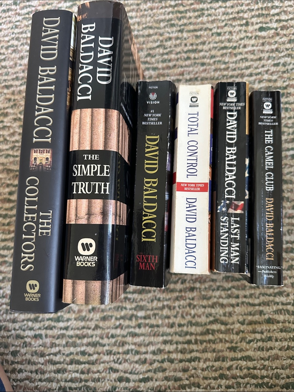 David  Baldacci-2 Hardcover Books and 4 paperback books- Black, White, Gold